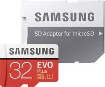 Paměťová karta microSDHC, 32 GB, Samsung EVO Plus, Class 10, UHS-I, vč. SD adaptéru