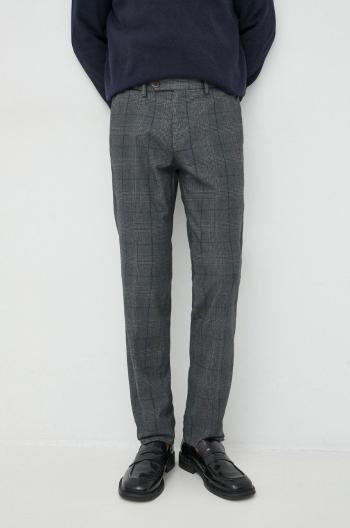 Kalhoty Manuel Ritz pánské, šedá barva, ve střihu chinos