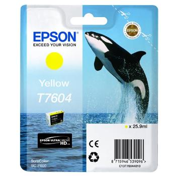 EPSON T7604 (C13T76044010) - originální cartridge, žlutá, 25,9ml