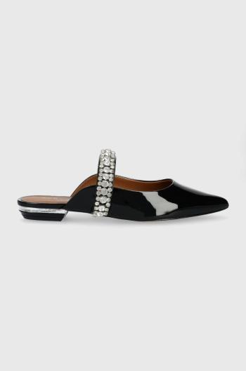Kožené pantofle Kurt Geiger London Princely dámské, černá barva, 1808900309