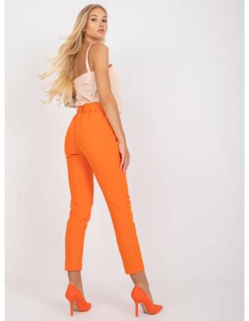 Dámské kalhoty s rovnými nohavicemi GIULIA oranžové  