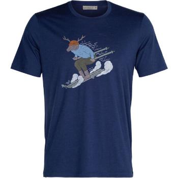 Icebreaker M TECH LITE II SS TEE SKI RIDER ROYAL  Pánské triko z merina, tmavě modrá, velikost XL