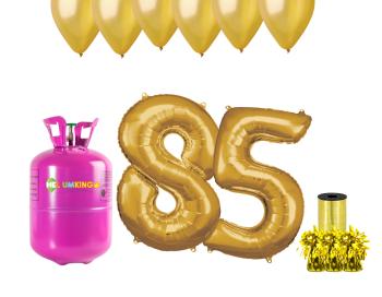 HeliumKing Helium párty set na 85. narozeniny se zlatými balónky