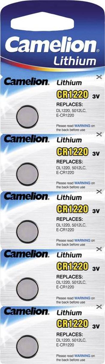 Knoflíkový článek CR 1220 lithiová Camelion CR1220 38 mAh 3 V 5 ks