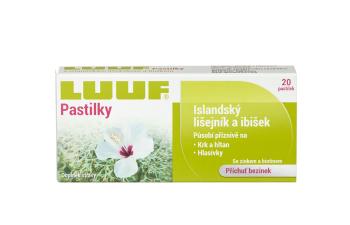 LUUF pastilky, Islandský lišejník a ibišek, 20 pastilek