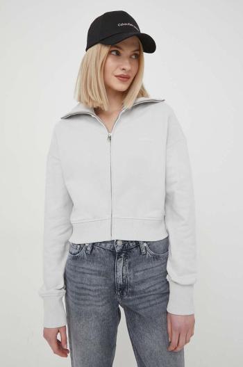 Mikina Calvin Klein Jeans dámská, šedá barva, s potiskem, J20J223075