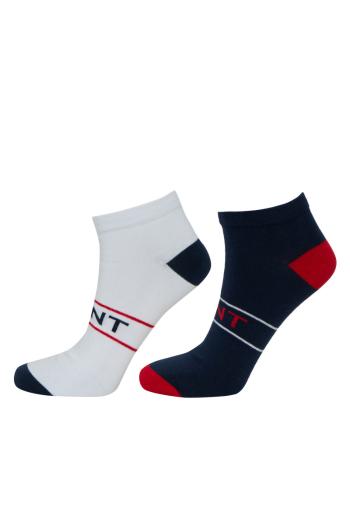 PONOŽKY GANT D1. ANKLE SOCKS 2-PACK bílá None