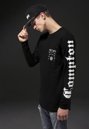 Mr. Tee Compton Pocket Bandana Longsleeve black - XS