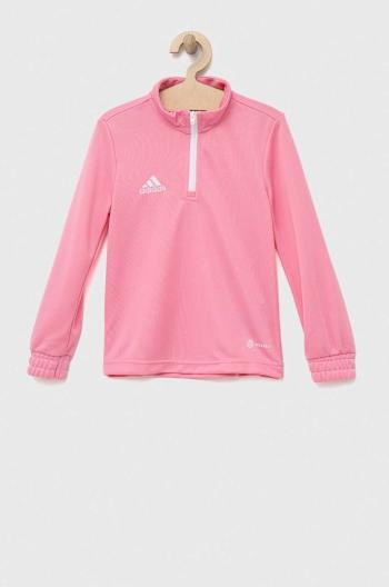 Dětská mikina adidas Performance ENT22 TR TOPY růžová barva, hladká