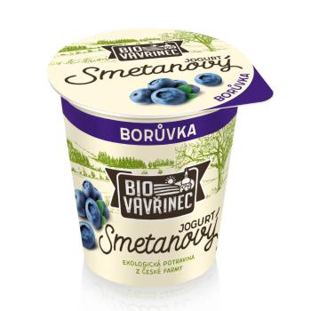 Jogurt smetanový borůvka 130 g BIO BIO VAVŘINEC