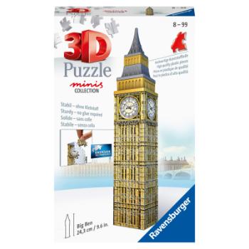 Puzzle 3D Mini budova - Big Ben - položka 54 dílků