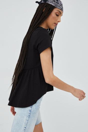Bavlněné tričko Vero Moda černá barva