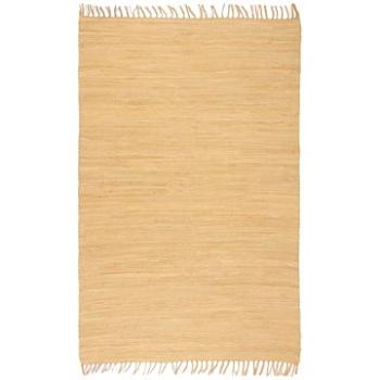 Ručně tkaný koberec Chindi bavlna 200×290 cm béžový (245203)