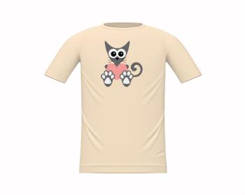 Dětské tričko Kočka a srdce