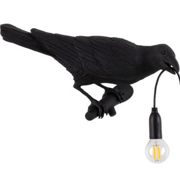 Nástěnná lampa BIRD LOOKING RIGHT Seletti 33 cm černá