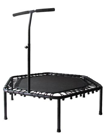 Trampolína SEDCO fitness s madlem HEXAGON 135 cm - 
Černá