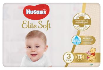 Huggies Elite Soft 3 5–9 kg dětské pleny 72 ks