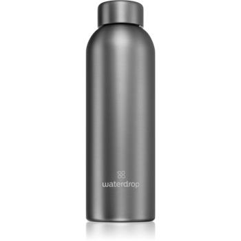 Waterdrop Thermo Steel Metal nerezová láhev na vodu barva Charcoal 600 ml