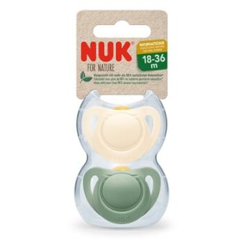 NUK Dudlík pro Nature Latex 18-36 měsíců zelený / krémový 2-pack