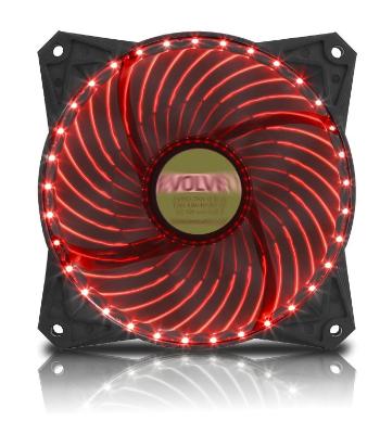 EVOLVEO 12L2RD ventilátor 120mm, 33 LED, červený, 3pin