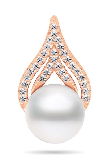 Brilio Silver Elegantní perlový přívěsek z pozlaceného stříbra PT93R