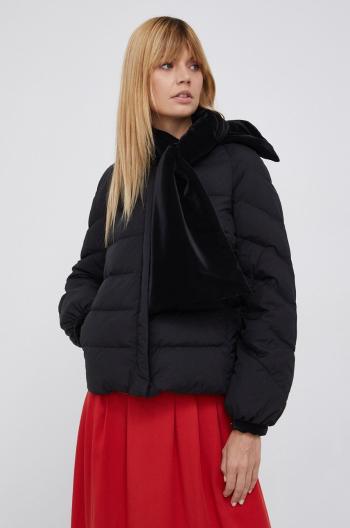 Oboustranná péřová bunda Emporio Armani dámská, černá barva, přechodná