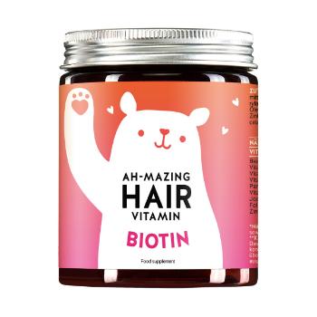 Bears With Benefits Ah-mazing Hair Vitamins gumoví medvídci s biotinem pro vlasy, pokožku a nehty 45 ks