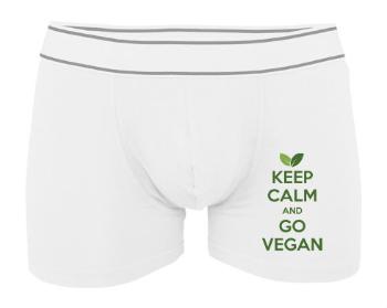 Pánské boxerky Contrast Keep calm and Go Vegan