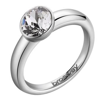 Brosway Půvabný ocelový prsten s krystalem Affinity BFF172 56 mm