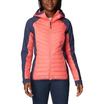 Columbia POWDER LITE HYBRID HOODED JACKET Dámská bunda, lososová, velikost M