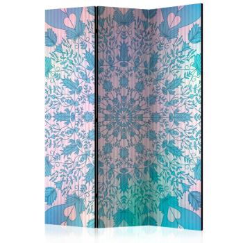 Paraván Girly Mandala (Blue) Dekorhome 135x172 cm (3-dílný)