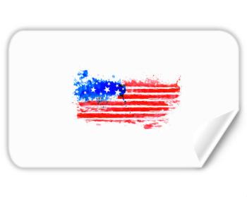 Samolepky obdelník - 5 kusů USA water flag