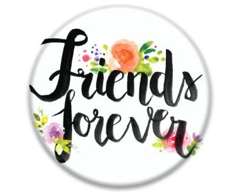3D samolepky kruh - 5 kusů Friends forever