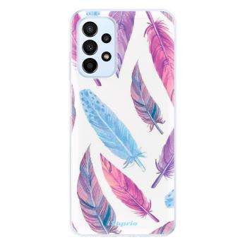 Odolné silikonové pouzdro iSaprio - Feather Pattern 10 - Samsung Galaxy A23 / A23 5G