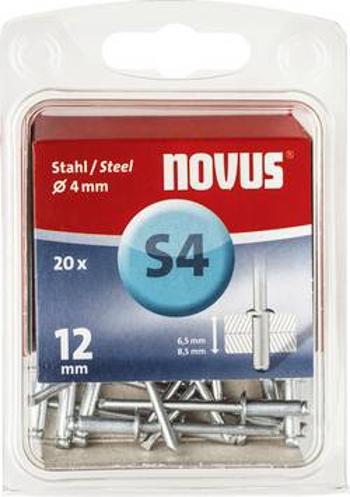 Slepý nýt Novus 045-0037, (Ø x d) 4 mm x 12 mm, ocel, 20 ks