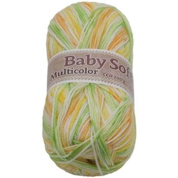 Baby soft multicolor 100g - 608 bílá, žlutá, oranžová, zelená (6862)