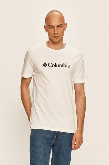 Tričko Columbia bílá barva, s potiskem