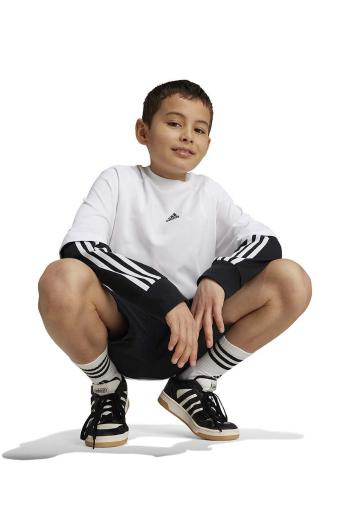 Dětské tričko s dlouhým rukávem adidas JAM 2IN1 LS bílá barva, s aplikací, IV7048