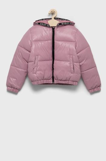 Dětská bunda Sisley růžová barva