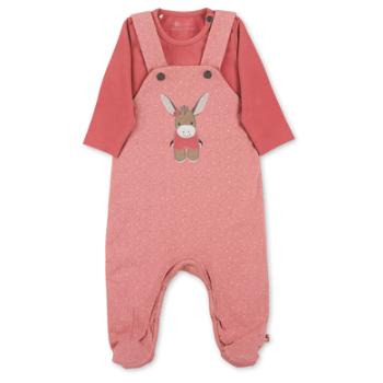 Sterntaler Romper Set Jersey Emmily světle červená