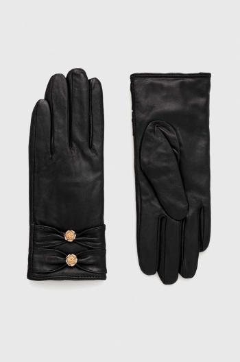Kožené rukavice Morgan dámské, černá barva
