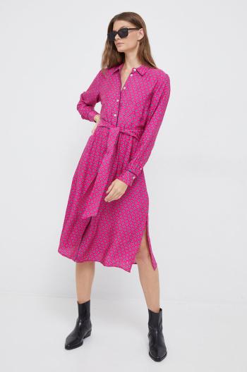 Šaty Tommy Hilfiger růžová barva, mini