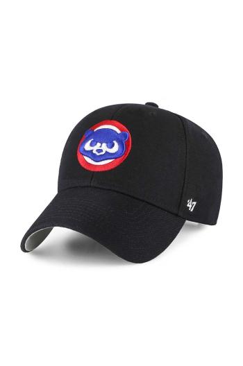 Kšiltovka 47 brand MLB Chicago Cubs černá barva, s aplikací, B-MVP05WBV-BKH