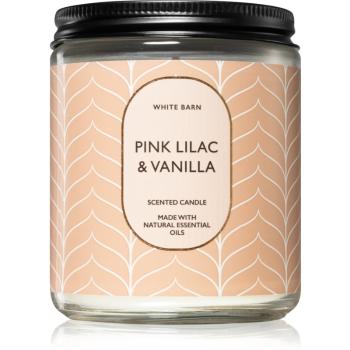 Bath & Body Works Pink Lilac & Vanilla vonná svíčka s esenciálními oleji I. 198 g