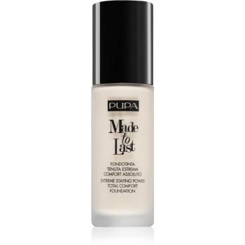 Pupa Made to Last dlouhotrvající tekutý make-up odstín 001 Light Ivory 30 ml