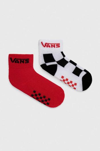 Dětské ponožky Vans VN0A7PTC0PZ1 DROP V CLASSIC SOCK 2-pack červená barva