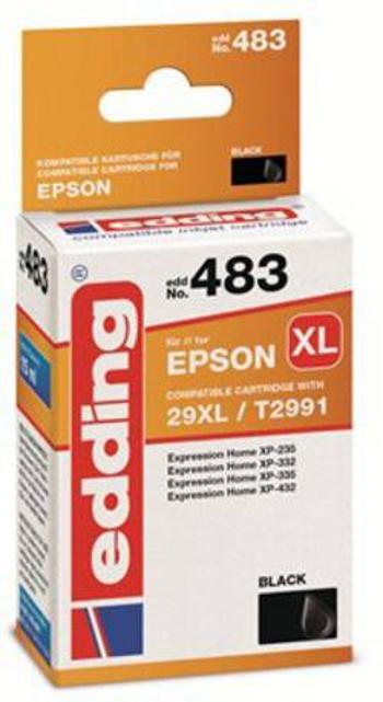 Edding Inkoustová kazeta náhradní Epson T29XL (T2991) kompatibilní Single černá EDD-483 18-483