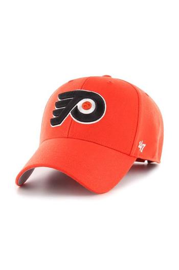 Čepice 47brand Nhl Philapelphia Flyers oranžová barva, s aplikací