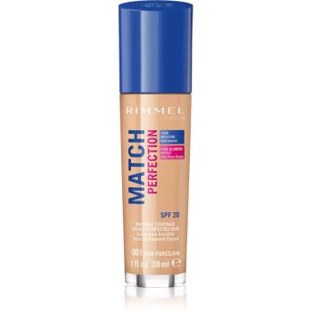 Rimmel Match Perfection tekutý make-up SPF 20 odstín 001 Fair Porcelain 30 ml