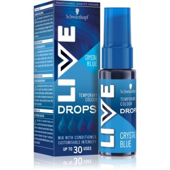 Schwarzkopf LIVE Drops smývatelný barevný stín odstín Crystal Blue 30 ml